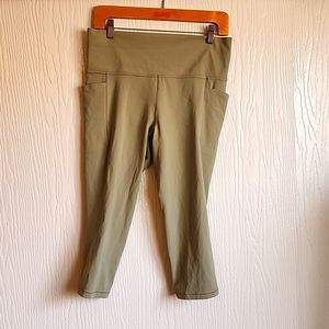 Sage Green Athleta Salutation Capri Leggings